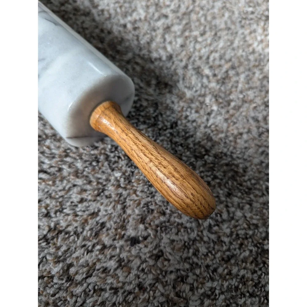 Marble Rolling Pin Black & White‎ Baking Candy Making 18 inch